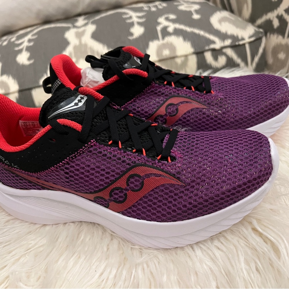 Saucony Purple and Red Athletic Shoes